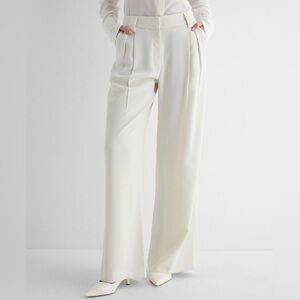 Express White Wide Leg Trousers